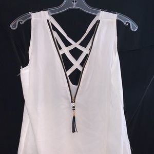 Sleeveless Chiffon Tank Top SIZE L